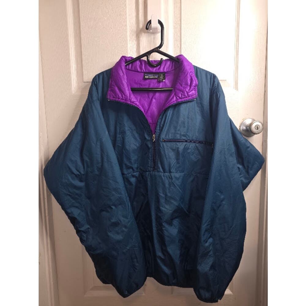 Vintage Patagonia Bluegrass Teal Blue & Purple Puffball Jacket Made in USA XL